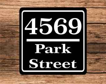 Custom Address Sign |personalized Aluminum Text sign 8" x 8"