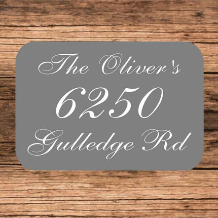 Personalized Home Address Sign Aluminum 6" x 10" Custom House Number Plaque