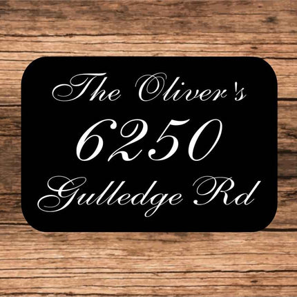 Personalized Home Address Sign Aluminum 6" x 10" Custom House Number Plaque