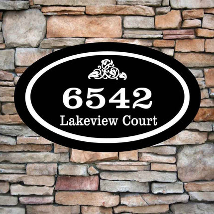 Custom Aluminum House Number Plaque | Personalized Home Address Sign | 12x7 Inches