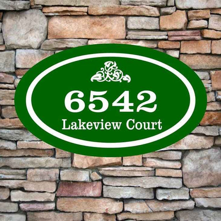 Custom Aluminum House Number Plaque | Personalized Home Address Sign | 12x7 Inches