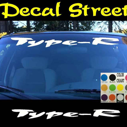 Type-R Honda Civic Car Windshield | Visor Die Cut | Vinyl Decal Sticker | Visor Banner