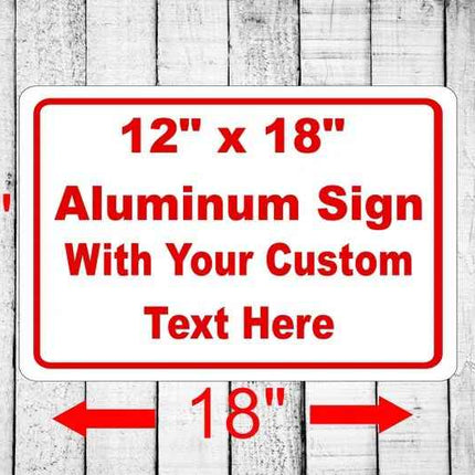 Custom Aluminum House Number Plaque | Personalized Home Address Sign | 12" x 18" Inches