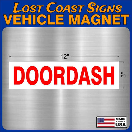 DOORDASH Delivery Vehicle Car | truck Magnet |  12" x3